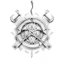 Create a tattoo design inspired by American football with a touch of Viking symbolism tattoo design idea