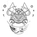 aquarius mix with taurus tattoo design idea