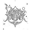 aquarius mix with taurus tattoo design idea