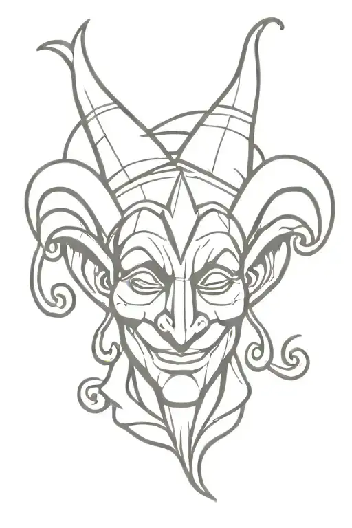 jester tattoo design idea