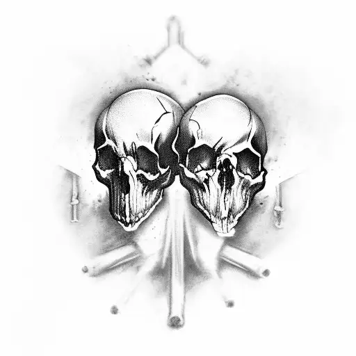 soldier memorial, ghost skulls, smoke tattoo design idea