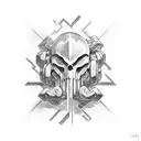 Strength Through Adversity text scroll tattoo design idea