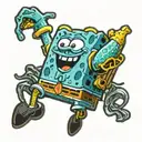spongebob squarepants tattoo design idea
