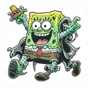 spongebob squarepants tattoo design idea