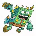 spongebob squarepants tattoo design idea