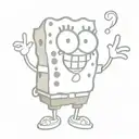 spongebob holding a frog tattoo design idea