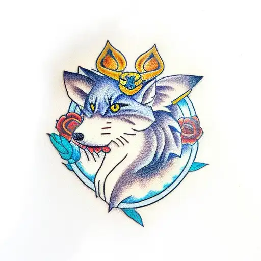 Kitsune tattoo design idea