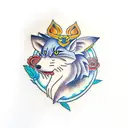Kitsune tattoo design idea