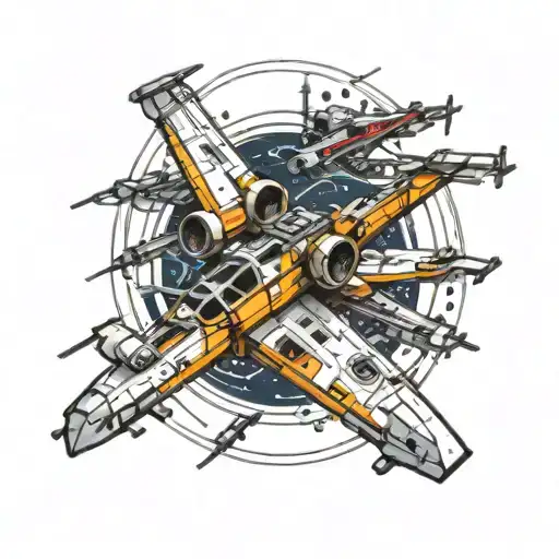 star wars x wing tattoo design idea