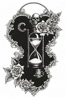 hour glass momento mori memento vive tattoo design idea
