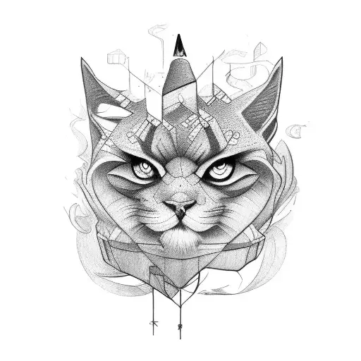 Pencil and sketchbook tattoo design idea