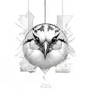 Sparrow tattoo design idea