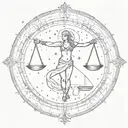 combine the zodiac symbol for libra and aquarius constellation tattoo design idea