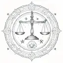 combine the zodiac symbol for libra and aquarius constellation tattoo design idea