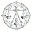 combine the zodiac symbol for libra and aquarius constellation tattoo design idea