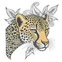 cheetah print with "life goes on" in the middle  on shoulder  tattoo design idea