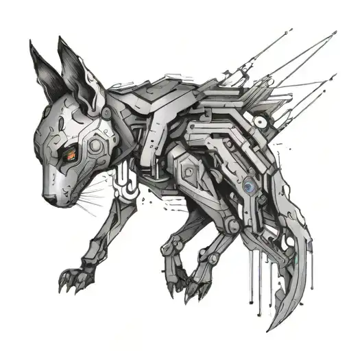 Converge Jane Doe with a cyberpunk aesthetic tattoo design idea