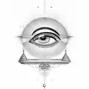 Egyptian eye with hieroglyphics  tattoo design idea