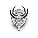 taurus tribal knife tattoo design idea