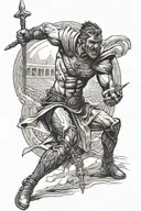 man in the arena   tattoo design idea
