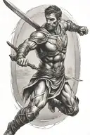 man in the arena   tattoo design idea