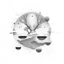 Create a surreal landscape inspired by a favorite poem tattoo design idea