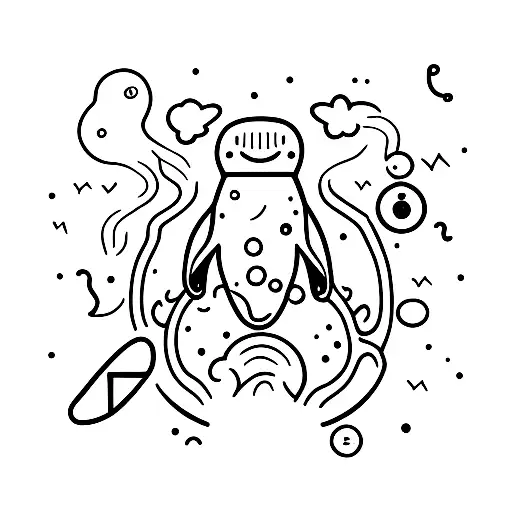 orca semi colon  tattoo design idea