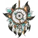 feather dream catcher  tattoo design idea