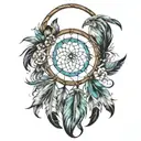feather dream catcher  tattoo design idea