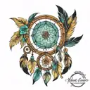 feather dream catcher  tattoo design idea