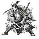 samurai ronin warrior tattoo design idea