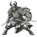 samurai ronin warrior tattoo design idea