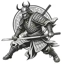 samurai ronin warrior tattoo design idea