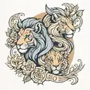 Leo and Gemini tattoo design idea
