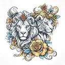 Leo and Gemini tattoo design idea