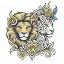 Leo and Gemini tattoo design idea