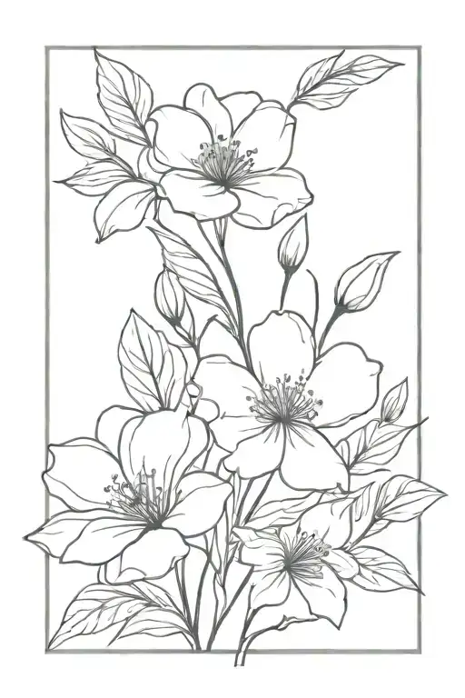 March April may September birth flowers  tattoo design idea