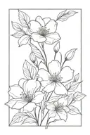 March April may September birth flowers  tattoo design idea