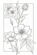 March April may September birth flowers  tattoo design idea