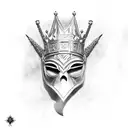 king Baldwin IV with mask tattoo design idea