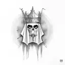 king Baldwin IV with mask tattoo design idea