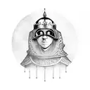 king Baldwin IV with mask tattoo design idea