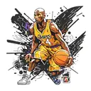 kobe bryant in dragonball z tattoo design idea