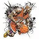 kobe bryant in dragonball z tattoo design idea