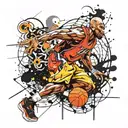 kobe bryant in dragonball z tattoo design idea