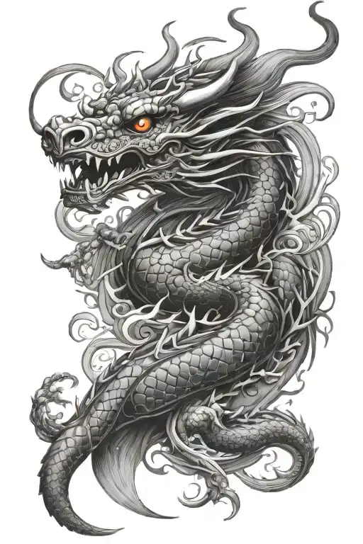 yakuza dragon sleeve tattoo design idea