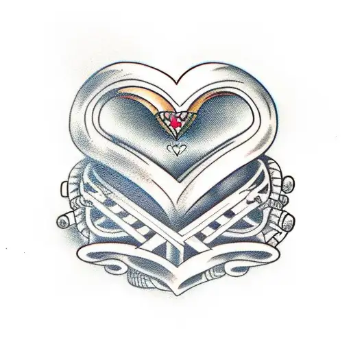 heart in a cage tattoo design idea