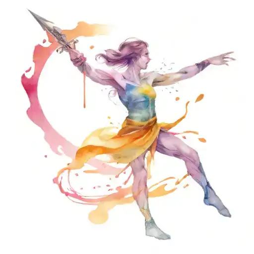 epilepsy warrior battling tattoo design idea