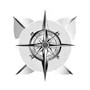 Compass ,vanlife, viking ,  tattoo design idea