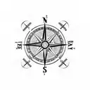 Compass ,vanlife, viking ,  tattoo design idea
